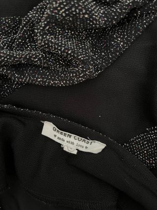 Vestido negro brillo fiesta