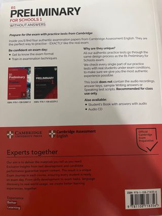 Cambridge Preliminary B1 - Libro