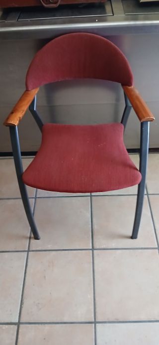 Sillón de oficina - Rojo y marrón