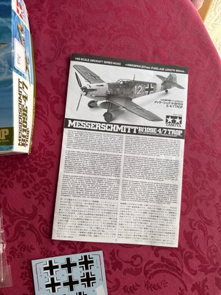 Maqueta aviónMesserschmitt Bf109E-4/7 Trop
