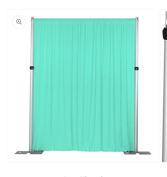 2 Cortinas de tela turquesa