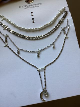 Collares Stradivarius - Plata y Perla