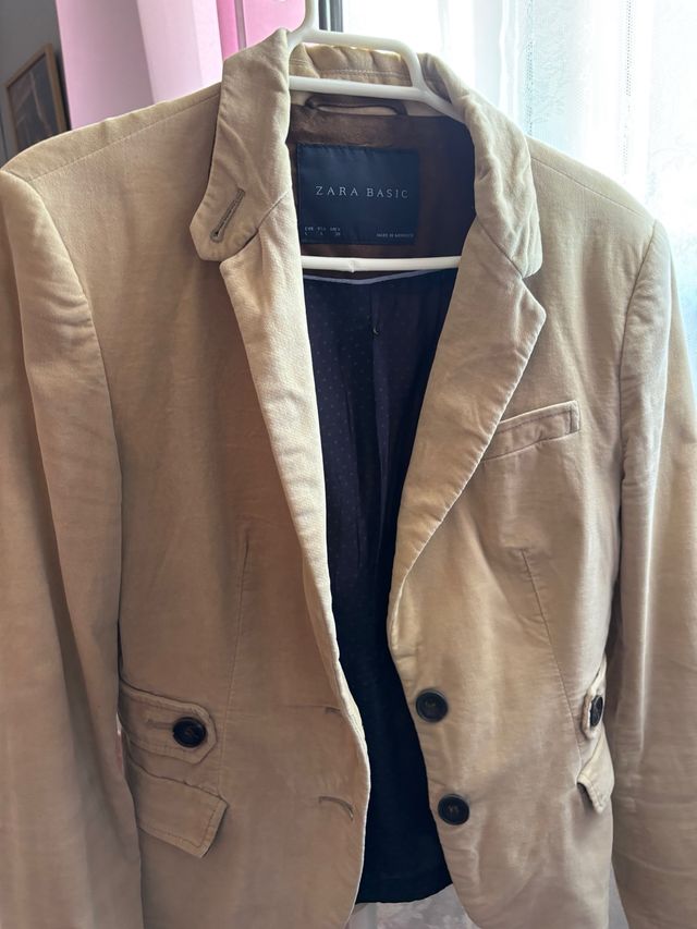 Americana Zara Basic beige talla M/L