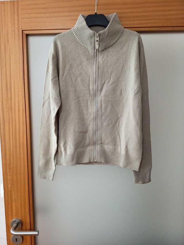 Casaco Modalfa bege - com fecho