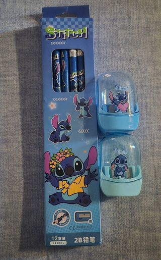 Set matite Stitch compreso temperino + 2 temperini