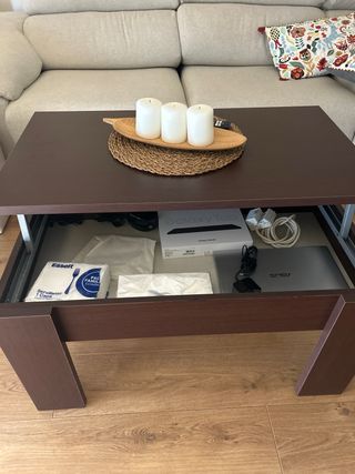 Mesa centro madera marrón