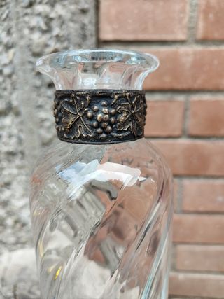 Set Bottiglie liquore vetro e cristallo.