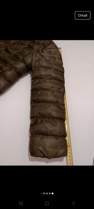 Giubbino Invernale verde & sciarpa ciniglia