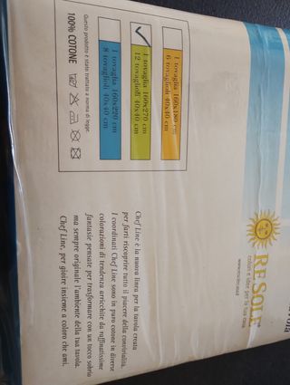 Tovaglia 12 posti con tovaglioli blu Re Sole