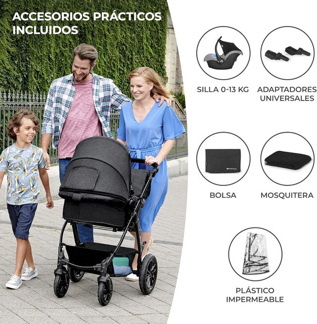 Kinderkraft MOOV Cochecito bebé 3 piezas