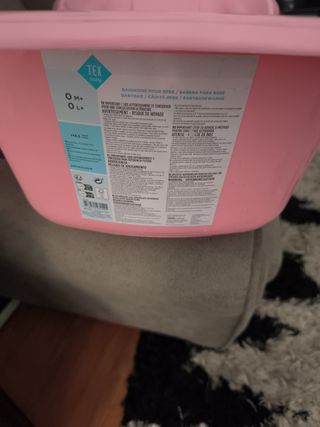 Bañera bebé rosa