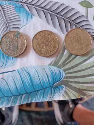 3 Monedas 100 pesetas Juan Carlos I