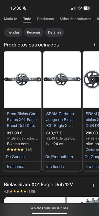 Bielas SRAM X01 Dub SB+