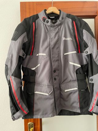 Cazadora moto Degend gris-negra
