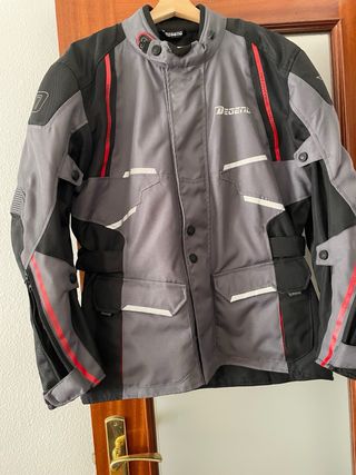 Cazadora moto Degend gris-negra