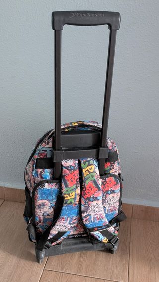 Mochila trolley ruedas estampada
