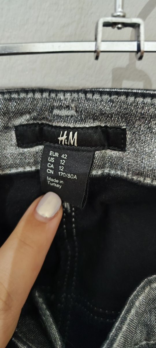 Pantalones H&M - Ajustados Plata