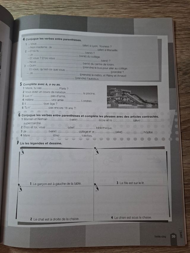 Expérience 1. Exercices Francés. A1. 