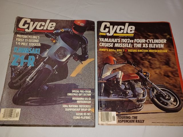 Lote 10 Revistas Vintage Motocicletas USA. Años 70