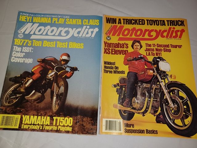 Lote 10 Revistas Vintage Motocicletas USA. Años 70