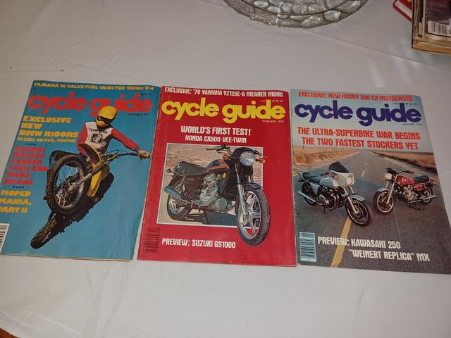 Lote 10 Revistas Vintage Motocicletas USA. Años 70