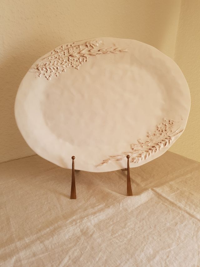 Bandeja porcelana trigo - Ovalada