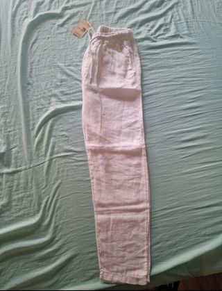 Pantalón Lino Blanco Nuevo
