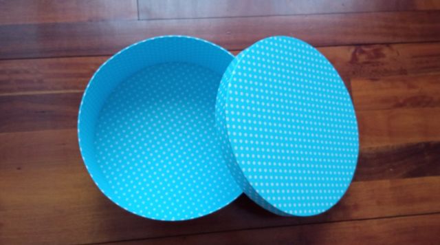 Caja Decorativa - Turquesa con lunares