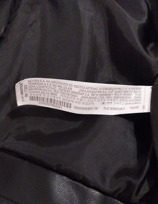Chaqueta negra polipiel niña