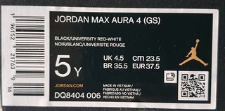 Zapatillas Jordan Max Aura 4 - Negras/Rojas