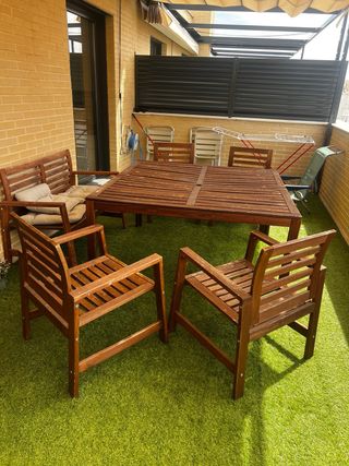 Mesa terraza Ikea + 4 sillas
