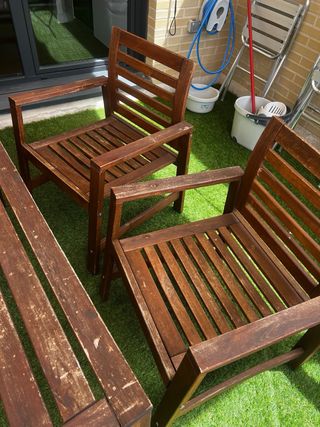 Mesa terraza Ikea + 4 sillas