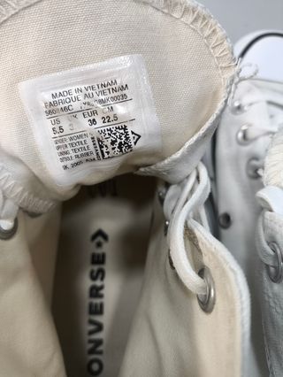 Converse blancas plataforma 36