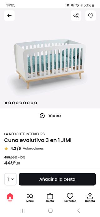  Cama Cuna evolutiva 3 en 1