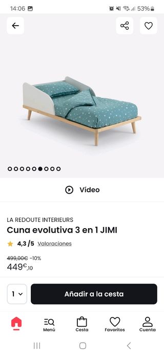  Cama Cuna evolutiva 3 en 1