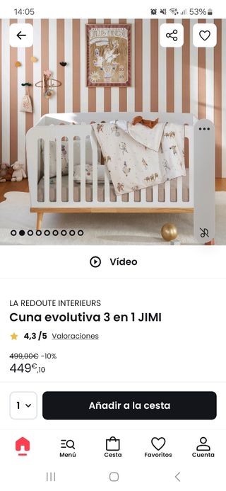  Cama Cuna evolutiva 3 en 1