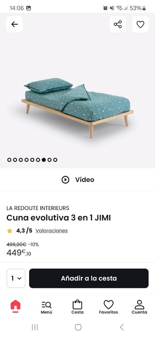  Cama Cuna evolutiva 3 en 1