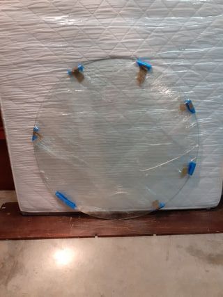 Cristal redondo mesa comedor 110cm
