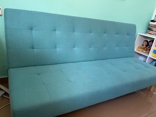 Sofá cama azul - nuevo