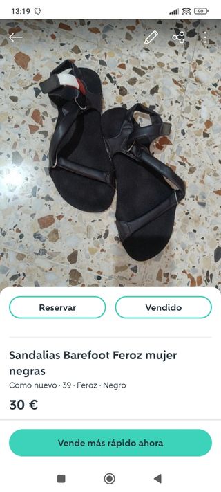 Sandalias Feroz mujer negras 39