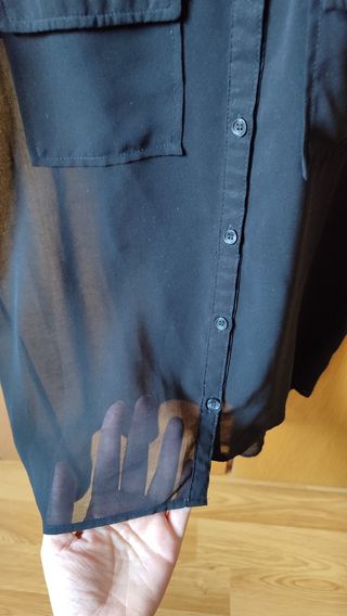 Blusa negra sin mangas - Talla M