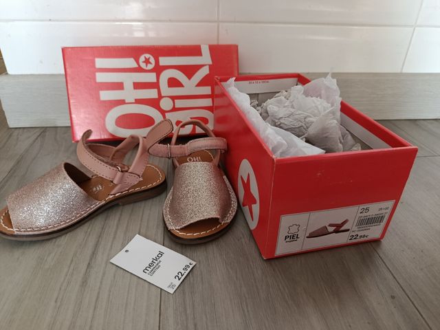 Sandalias piel niña