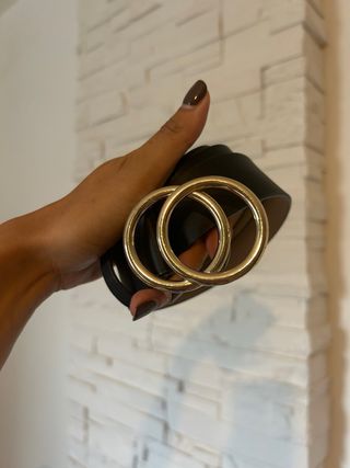 Cintura H&M nera fibbia oro 90cm