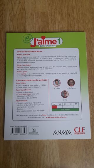 J'AIME 1ESO CAHIER D'ACTIVITÉS