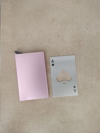 Cartera y abridor - Rosa y Plata