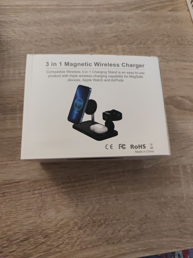 Cargador inalámbrico magnético 3 en 1