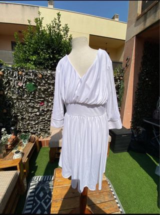 Vestido blanco fiesta - Talla L