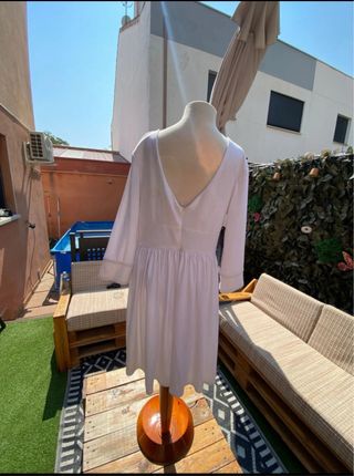 Vestido blanco fiesta - Talla L
