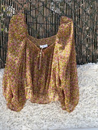 Blusa flores - Verde multicolor
