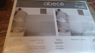 Sábana Franela Blanca - Abecé - 3 piezas 90cm